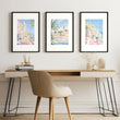 Large Framed Wall Paintings | Set of 3 Beach Decor Wall art Prints