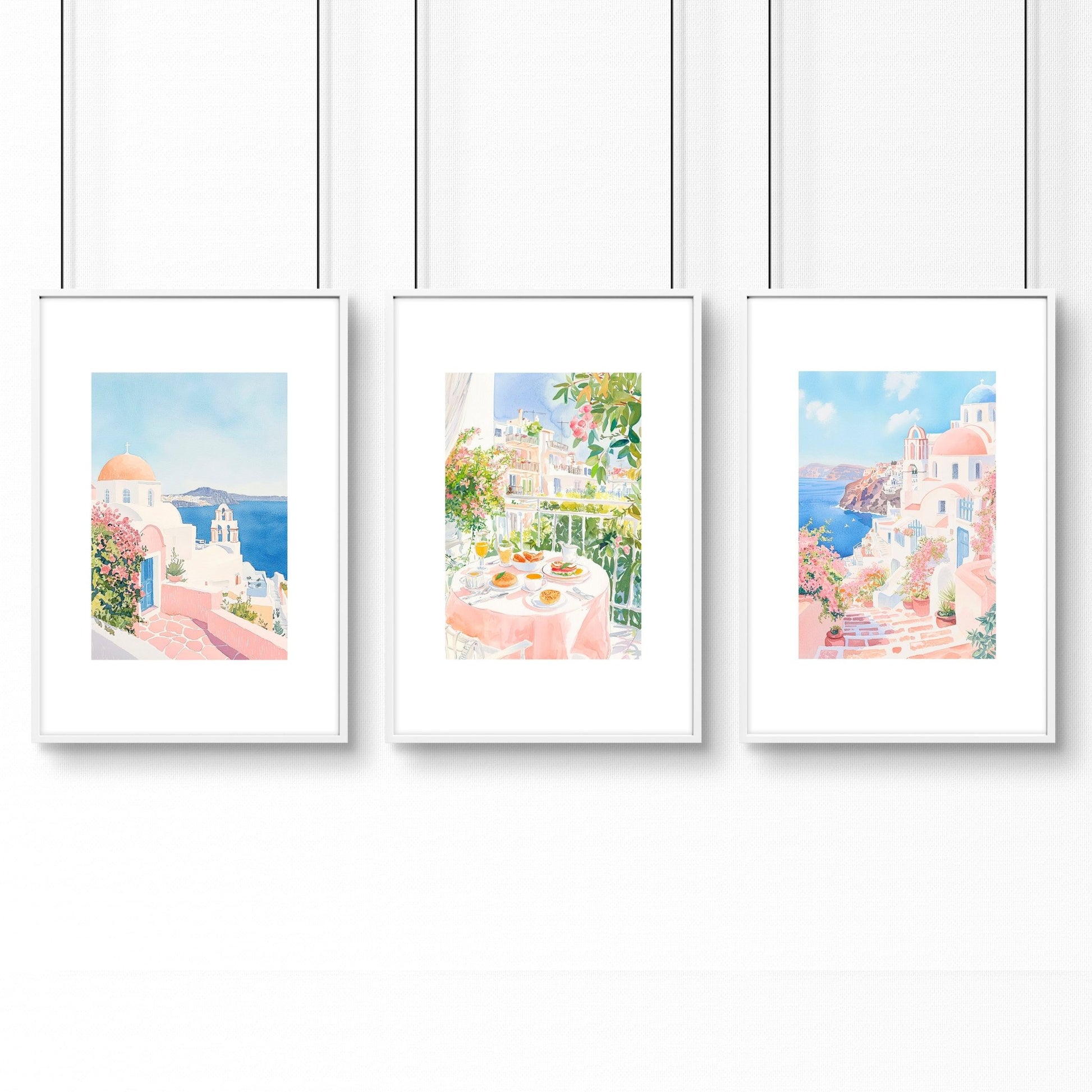 Large Living Room Canvas Art | Set of 3 Beach Decor Wall art Prints