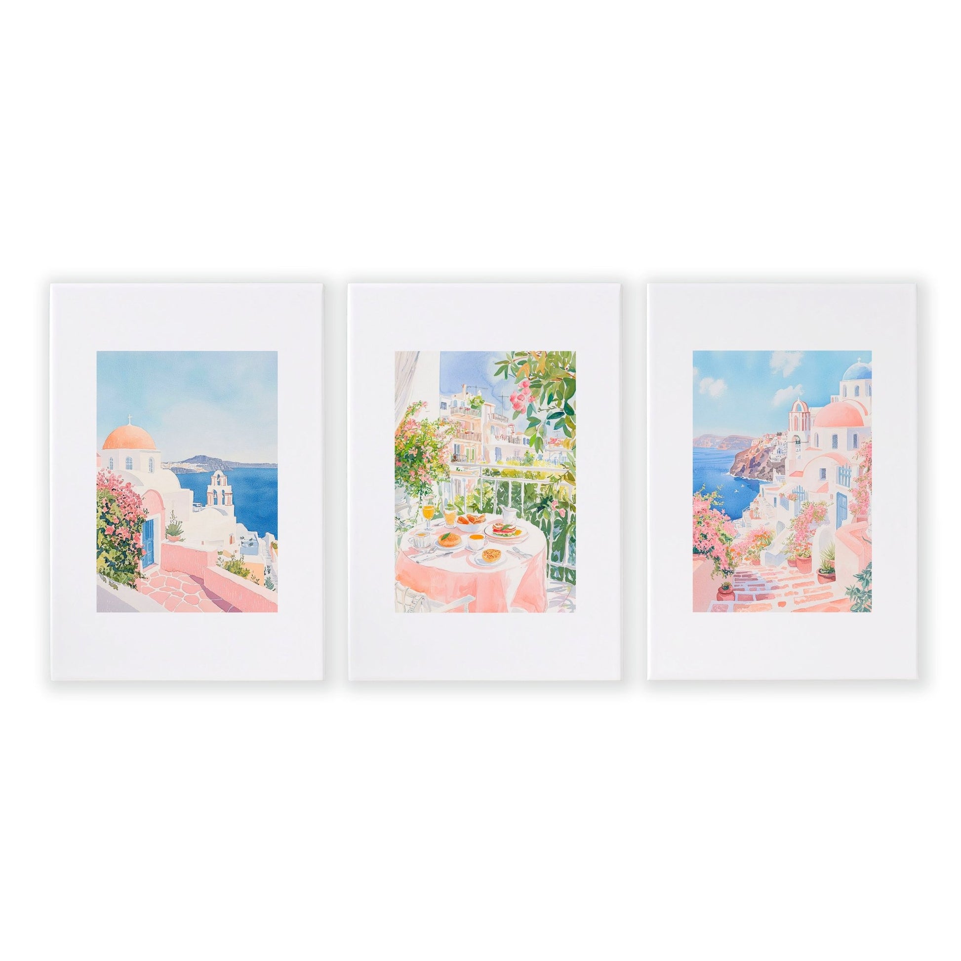 Large Living Room Canvas Art | Set of 3 Beach Decor Wall art Prints