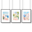 Large Living Room Canvas Art | Set of 3 Beach Decor Wall art Prints