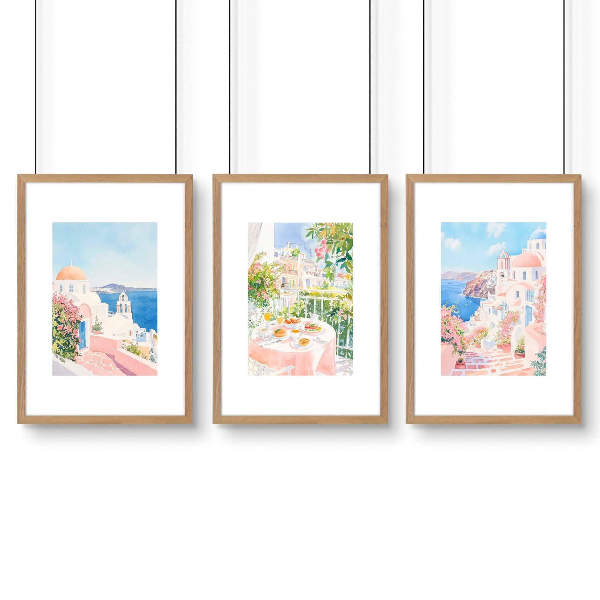 Large Living Room Canvas Art | Set of 3 Beach Decor Wall art Prints