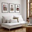 Large Living Room Wall Art Paris Street Café Scenes in Beige, Black & Bordeaux | 