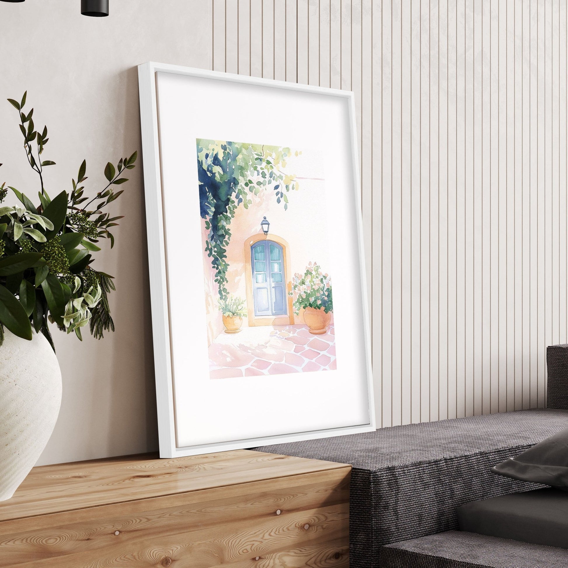 Large Modern Pictures For Living Room | Set of 3 Beach Decor Wall art Prints