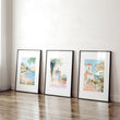 Large Modern Pictures For Living Room | Set of 3 Beach Decor Wall art Prints