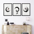 Large Painting for Living Room Japandi Enso Circle Ink wall art displayed on a wall in a styled room — view 9