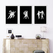 Large Paintings For Living Room | Set of 3 Boho Women Wall art Prints
