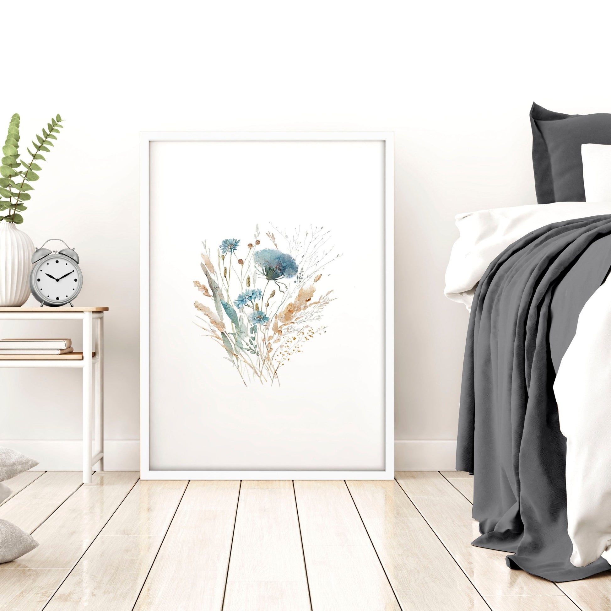Large Picture For Bedroom | Set of 3 Botanical Wall art Prints