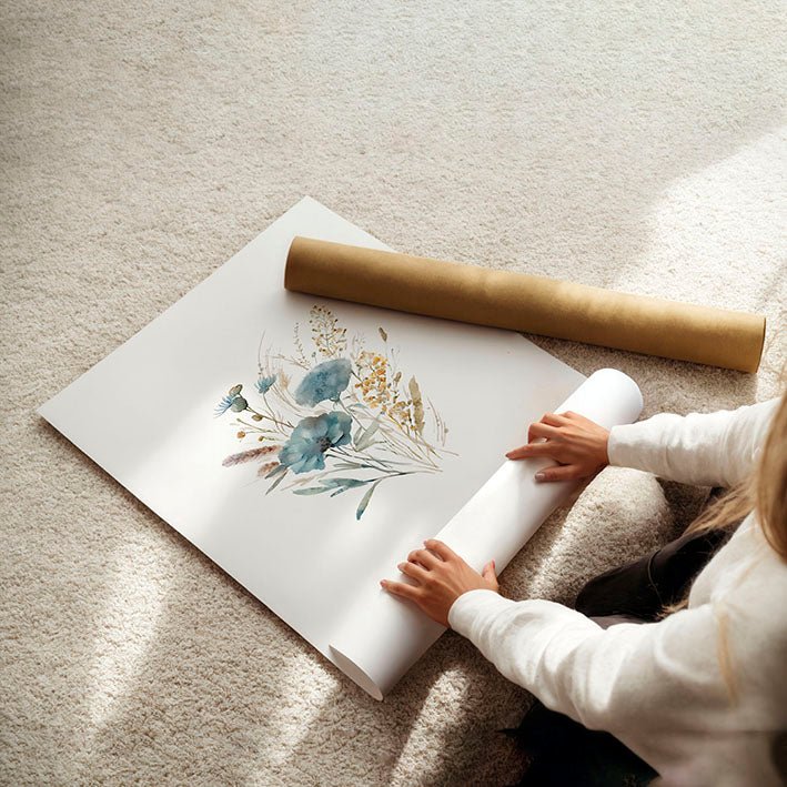 Large Picture For Bedroom | Set of 3 Botanical Wall art Prints