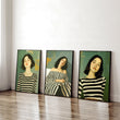 Large Picture Frames For Walls | Set of 3 Boho Women Wall art Prints