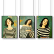 Large Picture Frames For Walls | Set of 3 Boho Women Wall art Prints