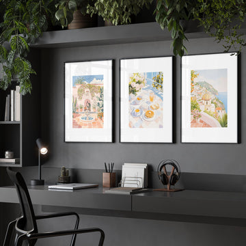 Large Pictures For Wall | Set of 3 Beach Decor Wall art Prints