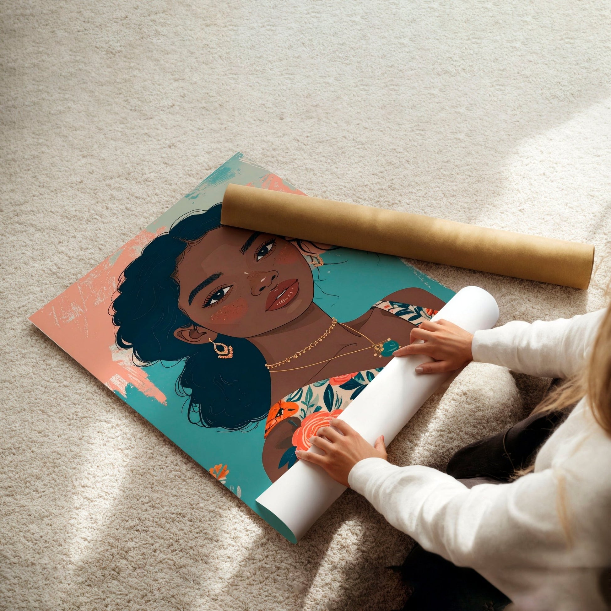 Large Pictures For Walls | Set of 3 Boho Women Wall art Prints