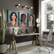Large Pictures For Walls | Set of 3 Boho Women Wall art Prints