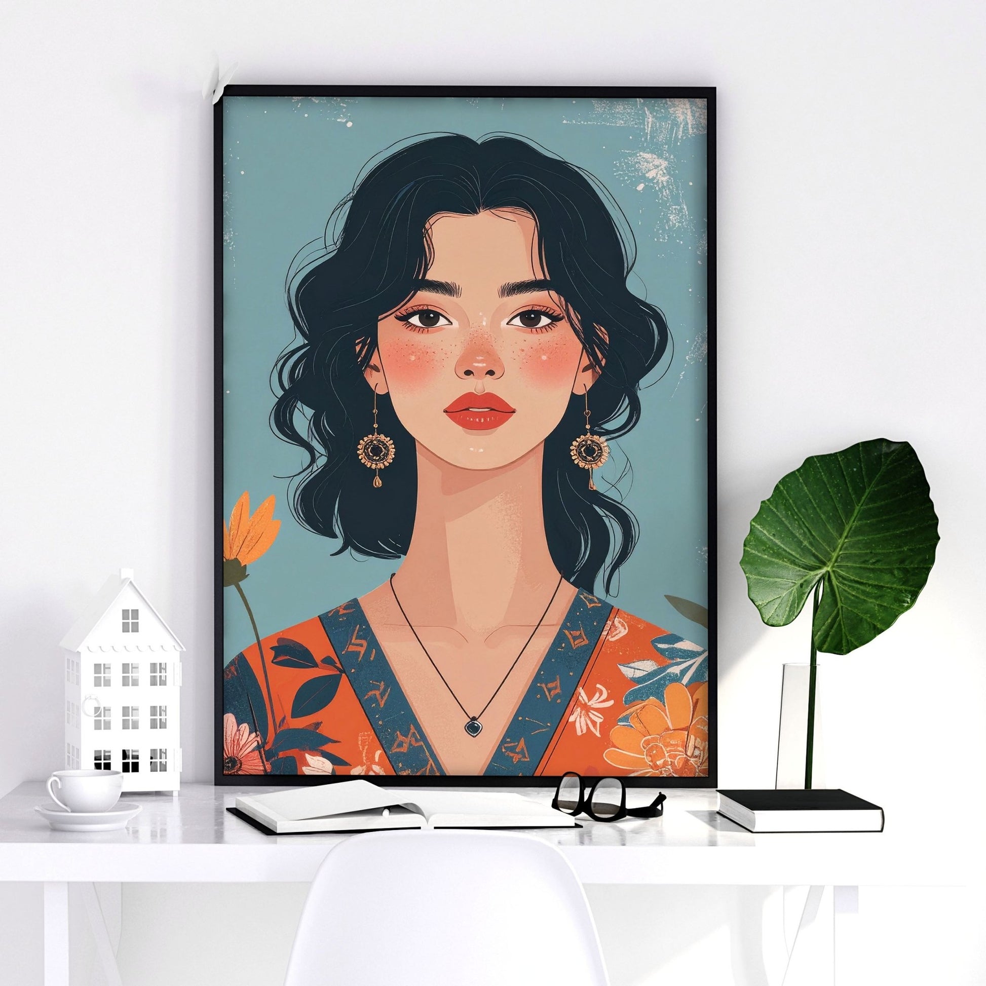 Large Pictures For Walls | Set of 3 Boho Women Wall art Prints