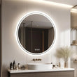 Large Round LED Bathroom Vanity Mirror Anti - Fog with Brighter Lights for Makeup Wall Mount Smart Touch