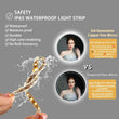 Large Round LED Bathroom Vanity Mirror Anti - Fog with Brighter Lights for Makeup Wall Mount Smart Touch