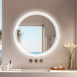 Large Round LED Bathroom Vanity Mirror Anti - Fog with Brighter Lights for Makeup Wall Mount Smart Touch