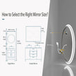 Large Round LED Bathroom Vanity Mirror Anti - Fog with Brighter Lights for Makeup Wall Mount Smart Touch