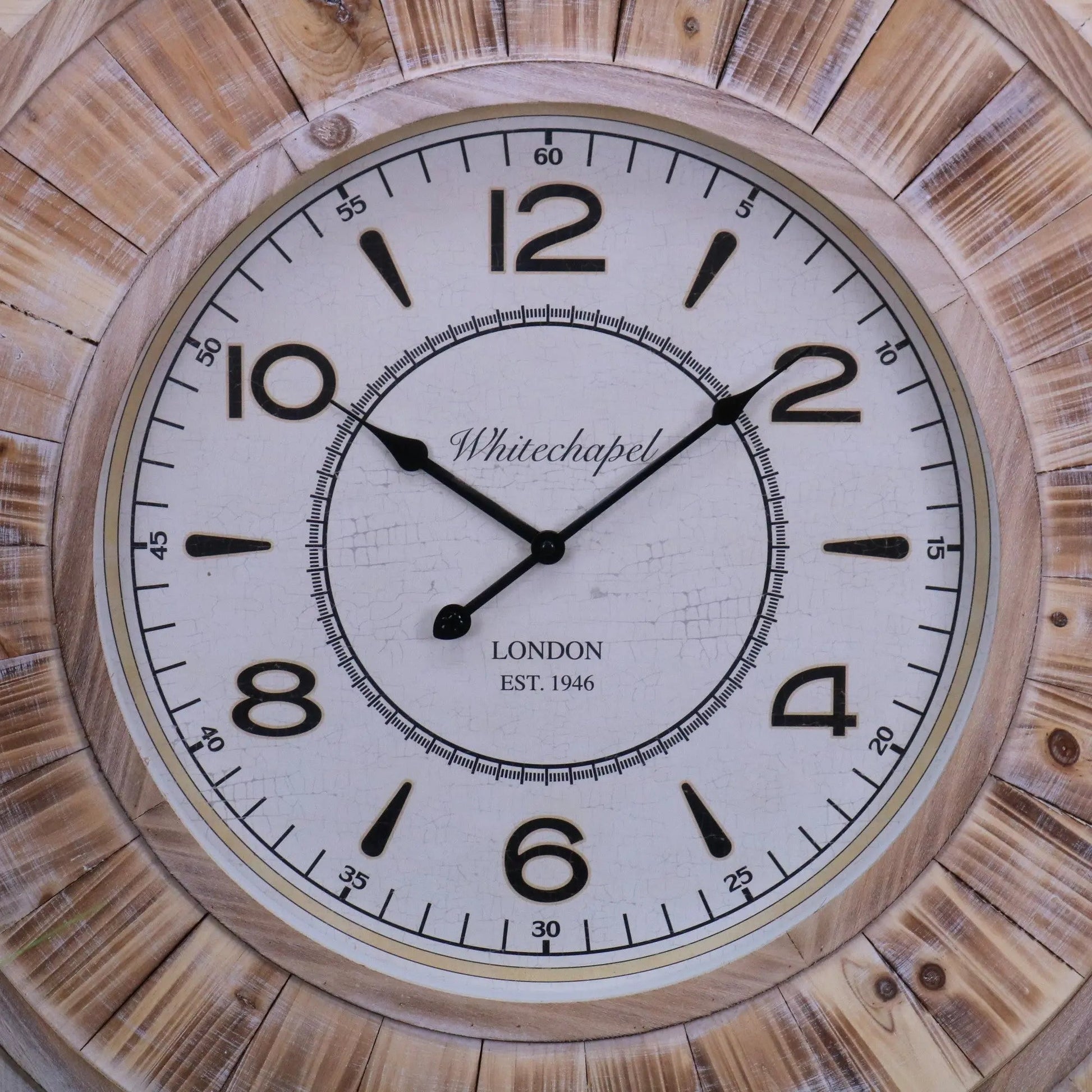 Large Square Wall Clock 80cm Antique Style