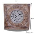 Large Square Wall Clock 80cm Antique Style