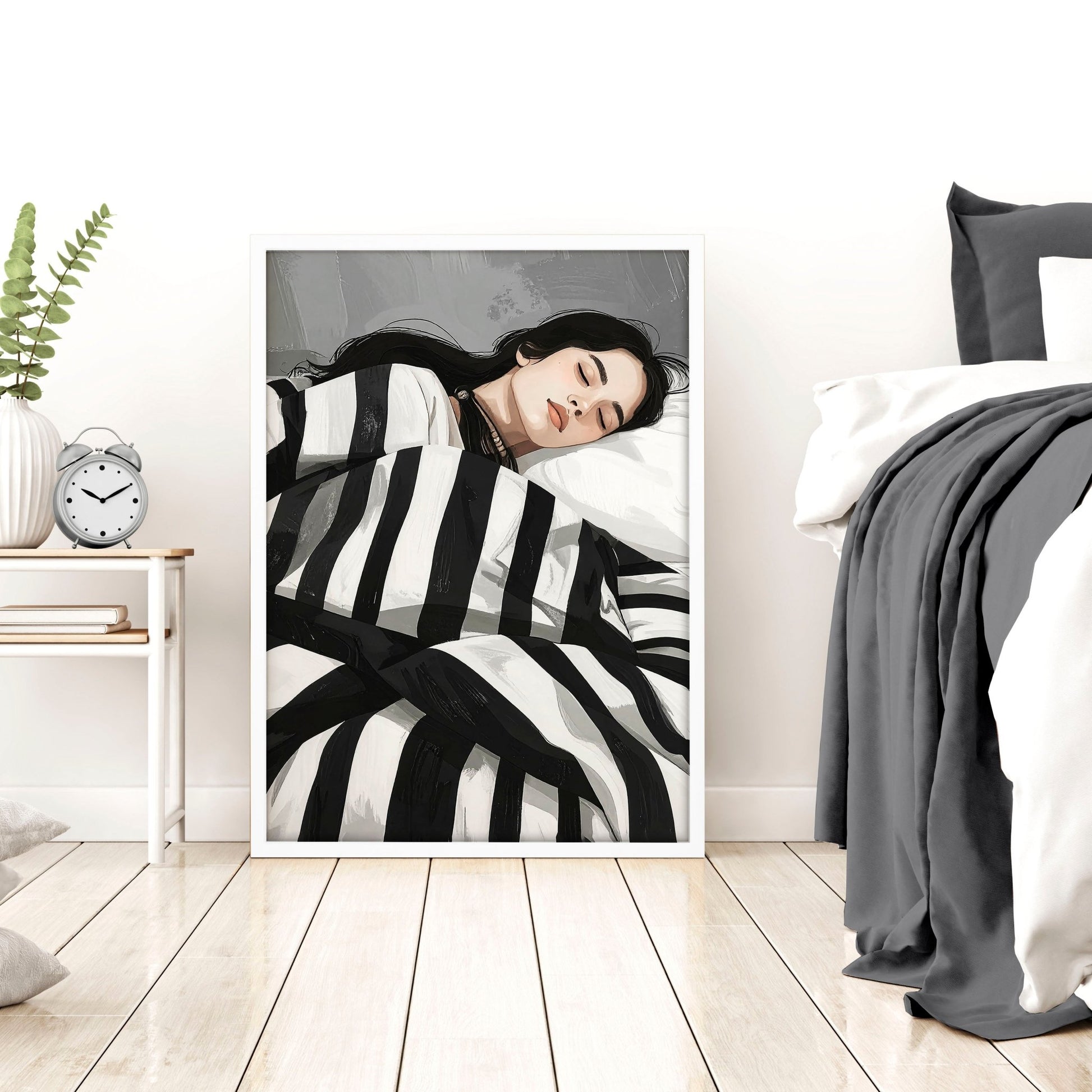 Large Wall Art Bedroom | Set of 3 Boho Women Wall art Prints