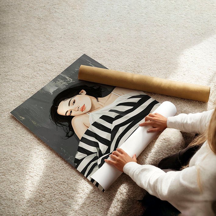 Large Wall Art Bedroom | Set of 3 Boho Women Wall art Prints