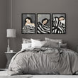 Large Wall Art Bedroom | Set of 3 Boho Women Wall art Prints