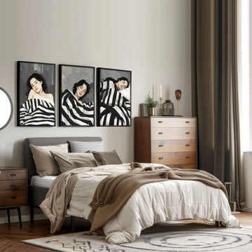 Large Wall Art Bedroom | Set of 3 Bohemian Wall art Prints