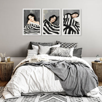 Large Wall Art Bedroom | Set of 3 Bohemian Wall art Prints