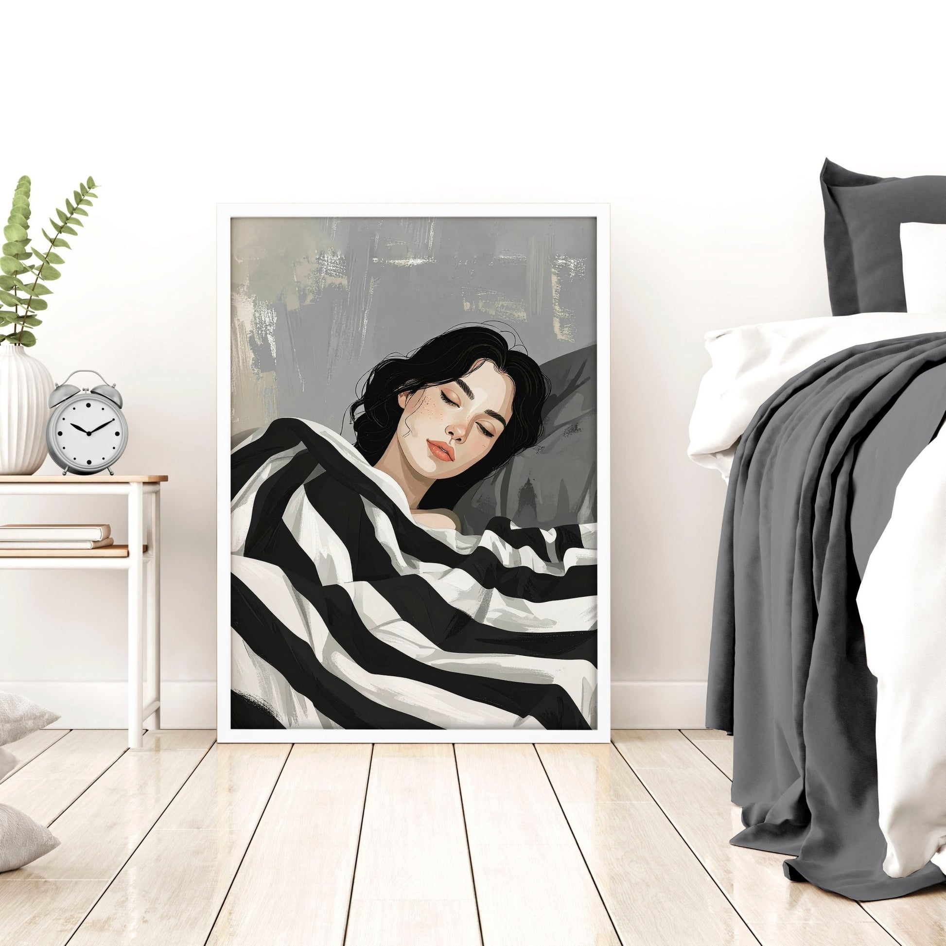 Large Wall Art Bedroom | Set of 3 Boho Women Wall art Prints