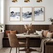 Large Wall Art Blue Japandi Ink Wash Landscape displayed on a wall in a styled room — view 4