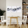 Large Wall Art Blue Japandi Ink Wash Landscape displayed on a wall in a styled room — view 6