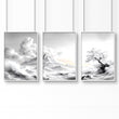 Large Wall Art Canvases | Set of 3 Asian Inspired Wall art Prints
