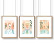 Large Wall Art Framed | Set of 3 Beach Decor Wall art Prints