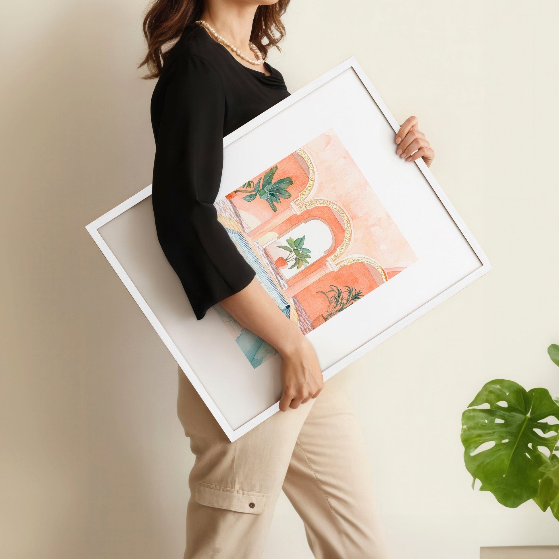 Large Wall Art Framed | Set of 3 Beach Decor Wall art Prints