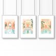 Large Wall Art Framed | Set of 3 Beach Decor Wall art Prints