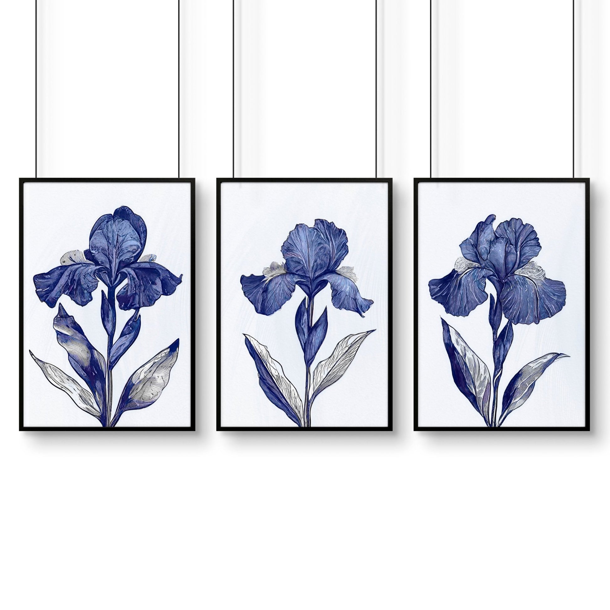 Large Wall Hanging | Set of 3 Botanical Wall art Prints