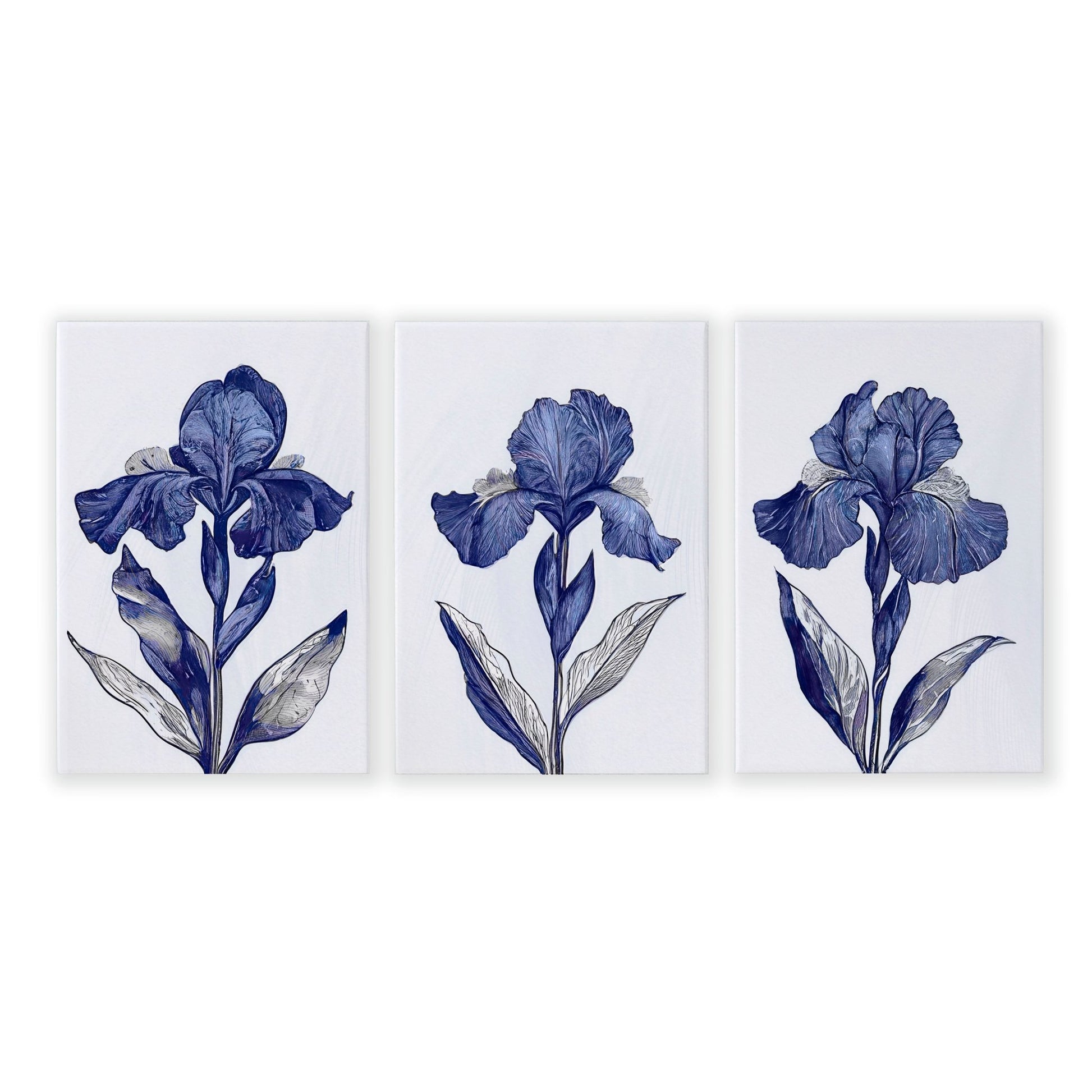 Large Wall Hanging | Set of 3 Botanical Wall art Prints