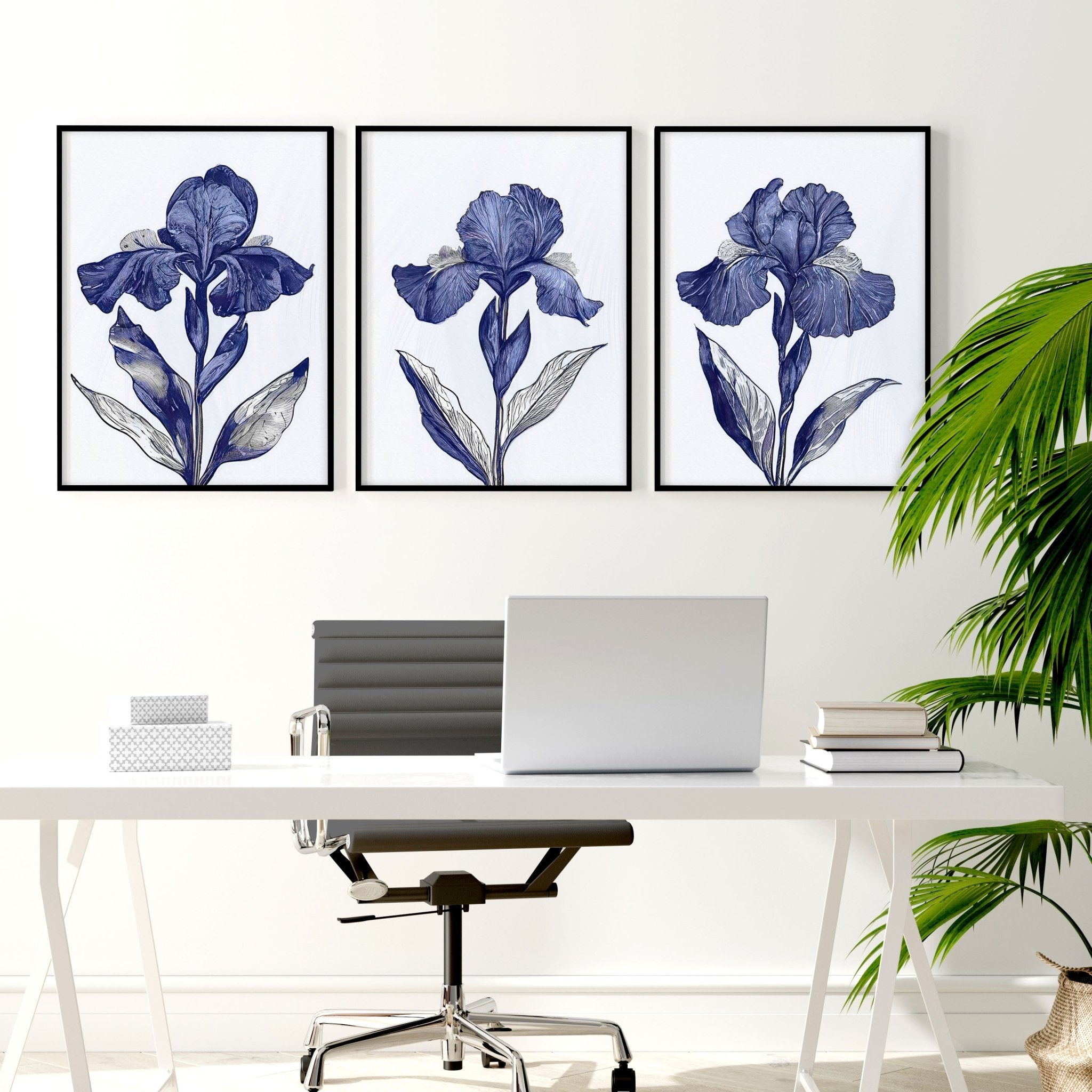 Large Wall Hanging | Set of 3 Botanical Wall art Prints