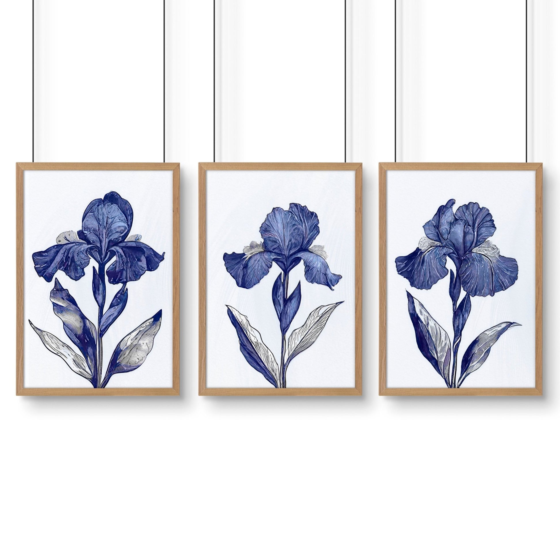 Large Wall Hanging | Set of 3 Botanical Wall art Prints
