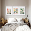 Large Wall Paintings Framed | Set of 3 Beach Decor Wall art Prints