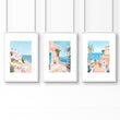 Large Wall Pictures Living Room | Set of 3 Beach Decor Wall art Prints