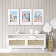 Large Wall Pictures Living Room | Set of 3 Beach Decor Wall art Prints