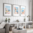 Large Wall Pictures Living Room | Set of 3 Beach Decor Wall art Prints
