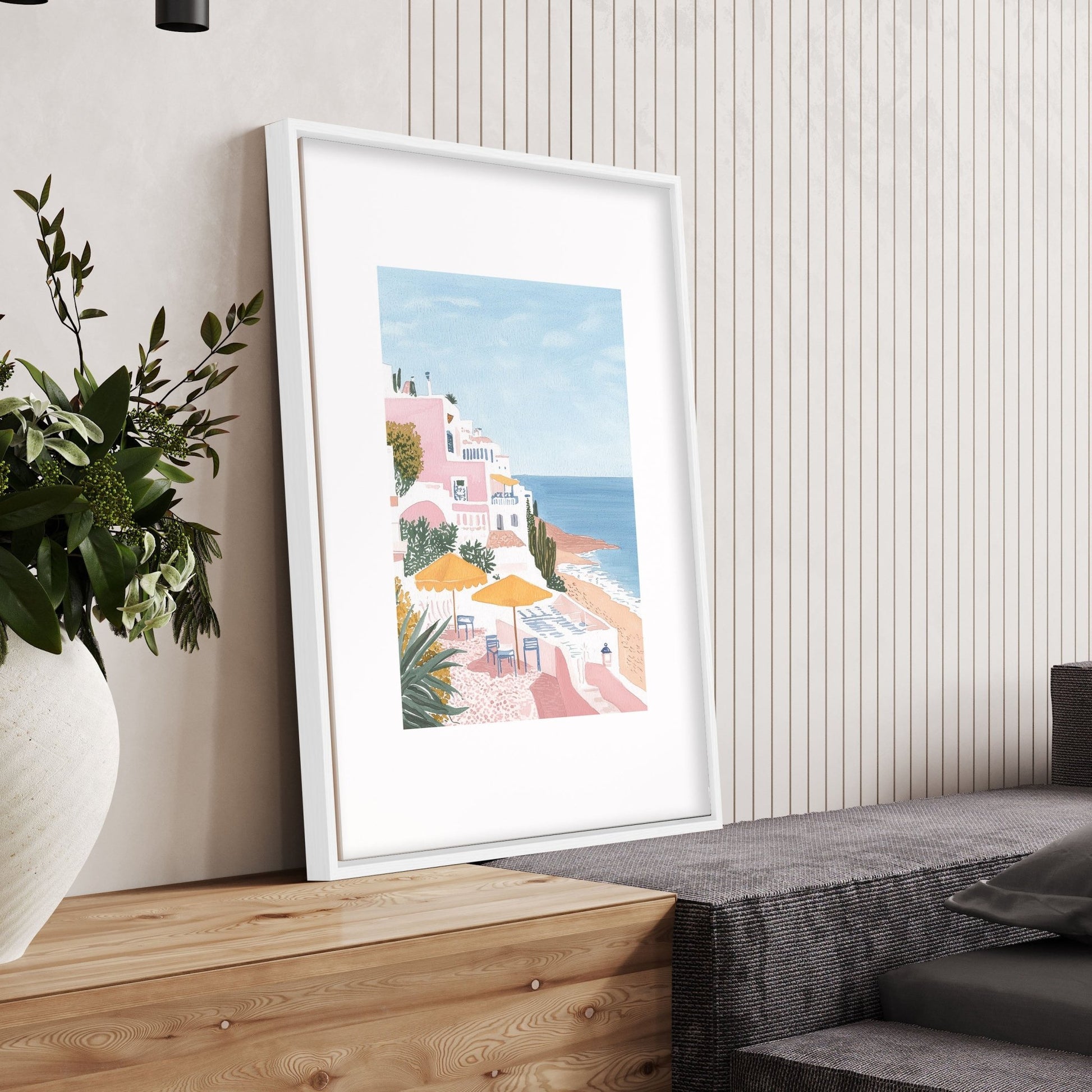 Large Wall Pictures Living Room | Set of 3 Beach Decor Wall art Prints