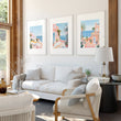 Large Wall Pictures Living Room | Set of 3 Beach Decor Wall art Prints