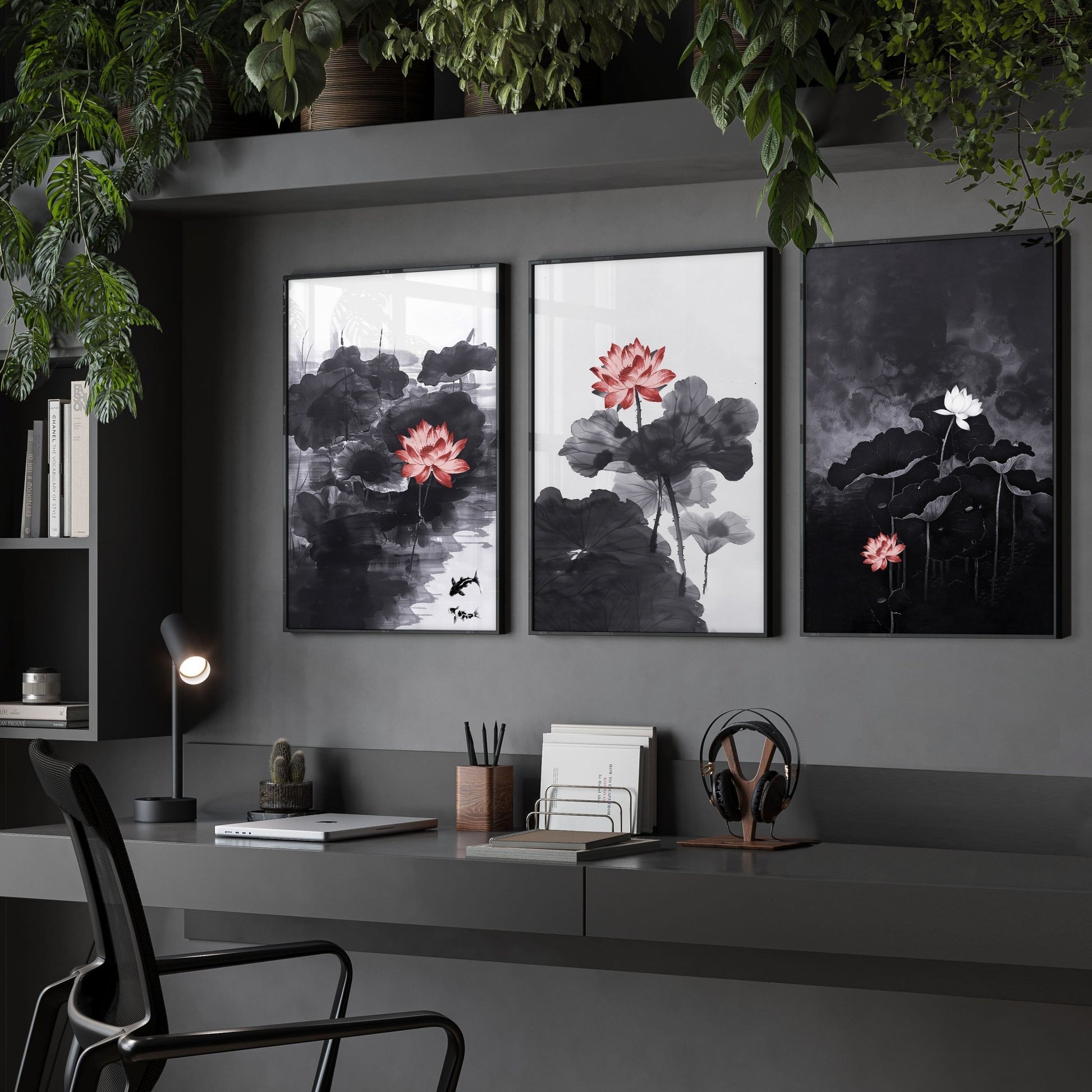 Large Wall Posters | Set of 3 Asian Inspired Wall art Prints