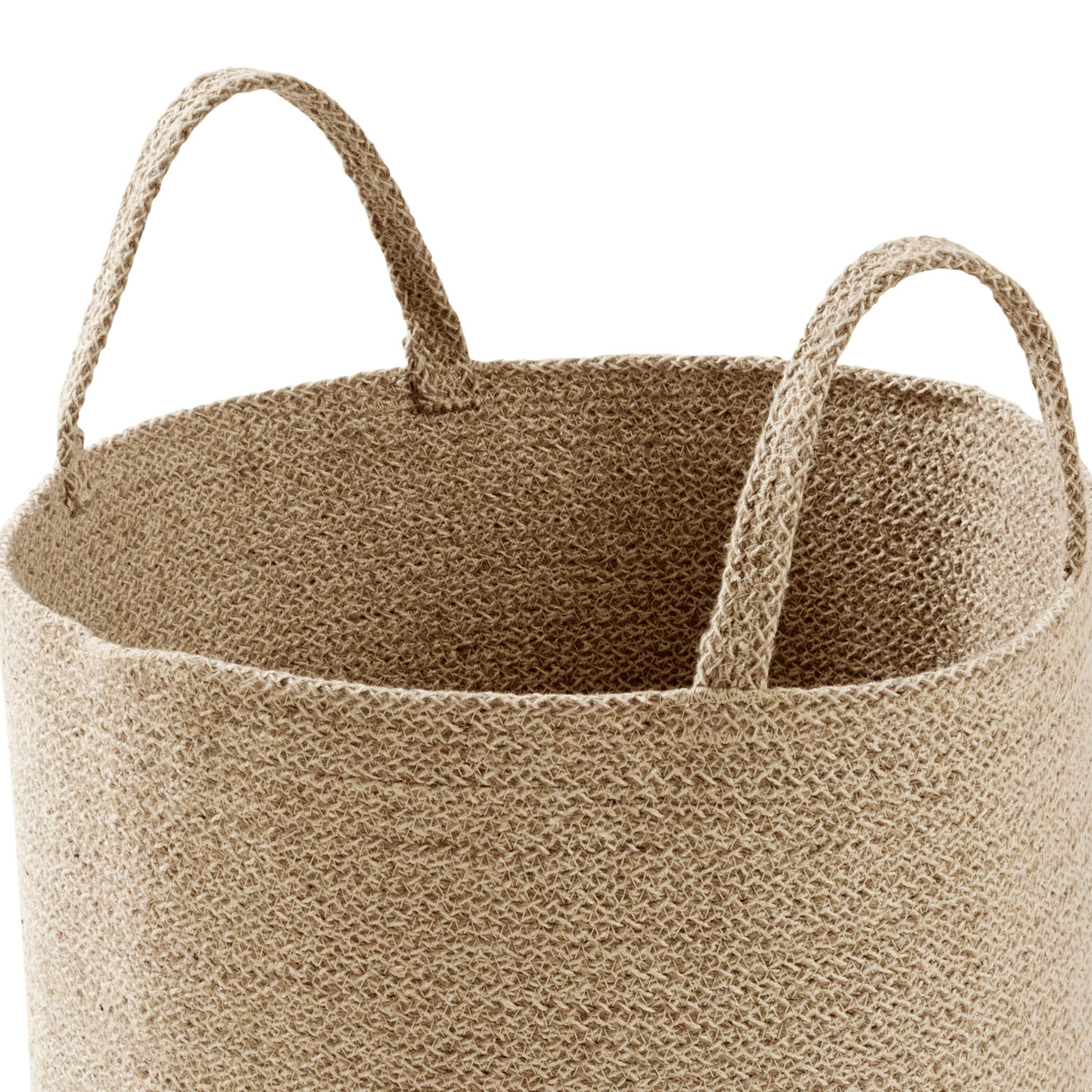 Large Woven Cotton Laundry Basket with Handles Durable Rope Storage Bin for Clothes Toys Household Items Versatile Organizer in Black Grey Natural OLIVIA ROCCO