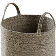 Large Woven Cotton Laundry Basket with Handles Durable Rope Storage Bin for Clothes Toys Household Items Versatile Organizer in Black Grey Natural OLIVIA ROCCO