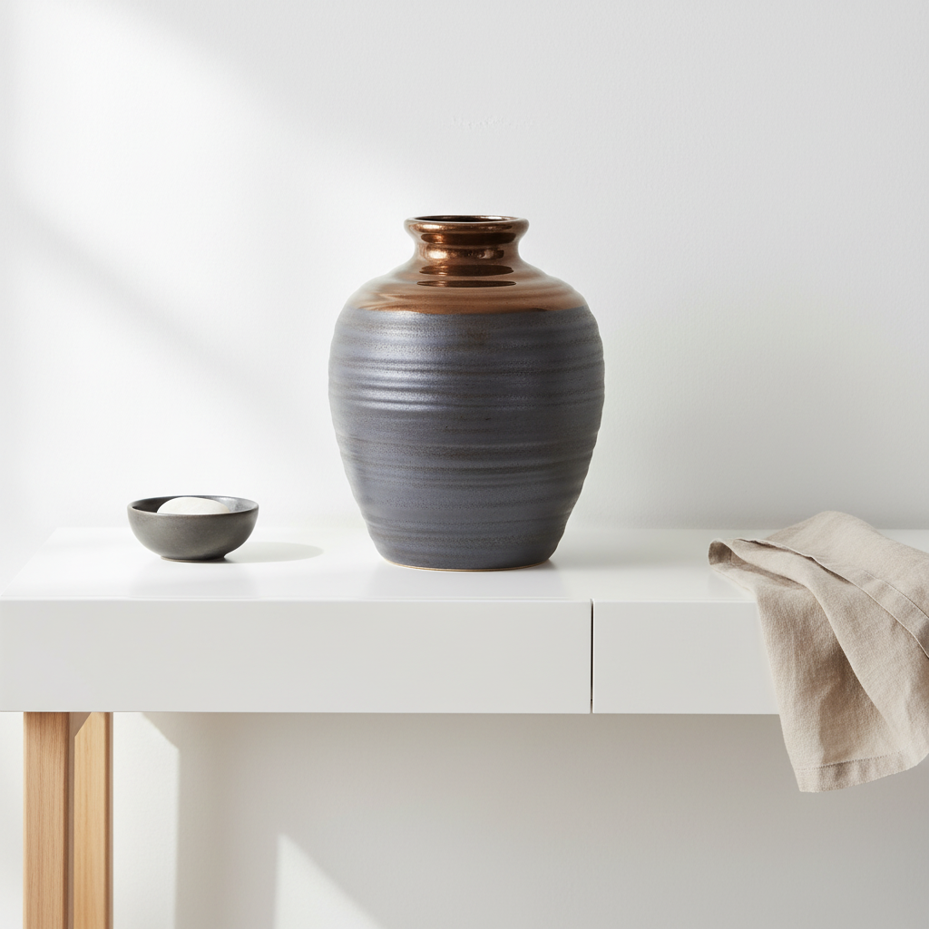 Zamak Large Barrel Vase
